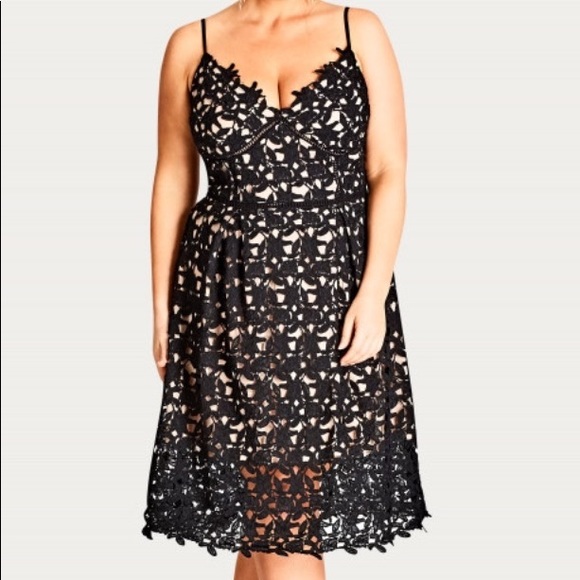 so fancy crochet fit & flare dress